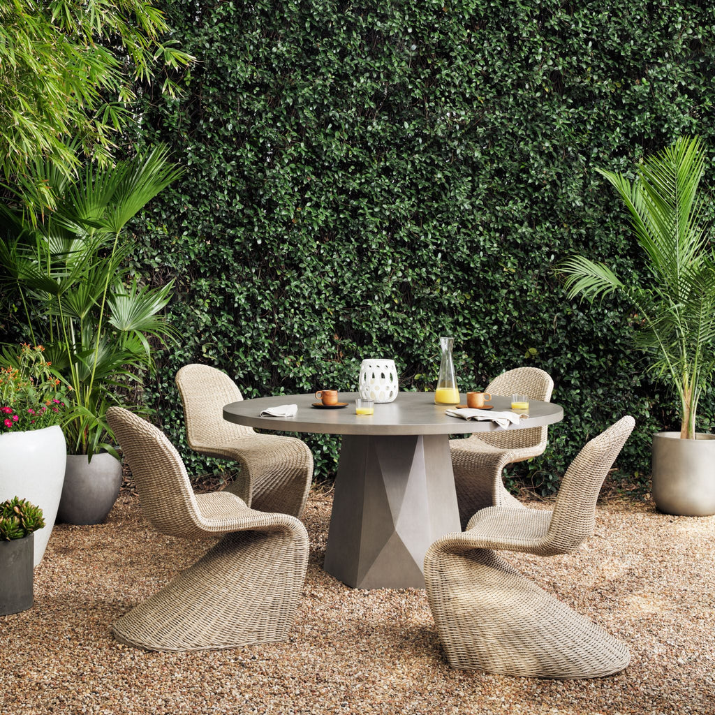 Dimensional Round Outdoor Dining Table - Sage InteriorsFHOutdoor Table