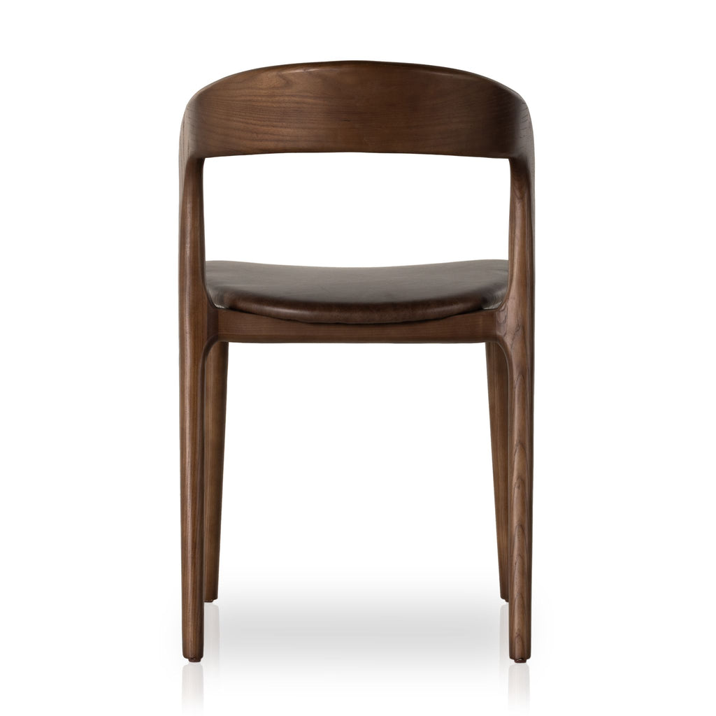 Allston Wood & Leather Dining Chair, Sonoma Coco