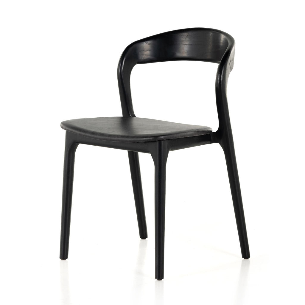 Delivered to You Sooner, Allston Wood & Leather Dining Chair, Sonoma Black