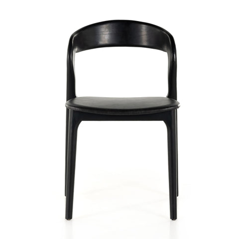 Delivered to You Sooner, Allston Wood & Leather Dining Chair, Sonoma Black