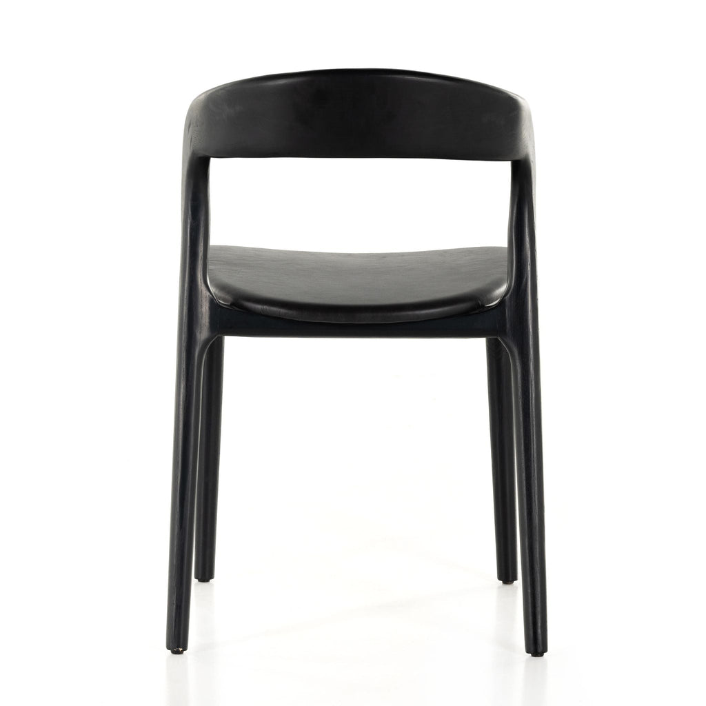 Delivered to You Sooner, Allston Wood & Leather Dining Chair, Sonoma Black