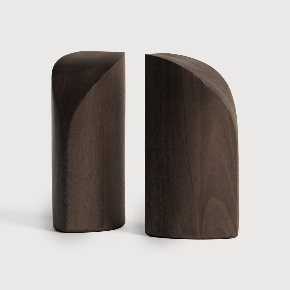 Wooden coat rack on a light gray background