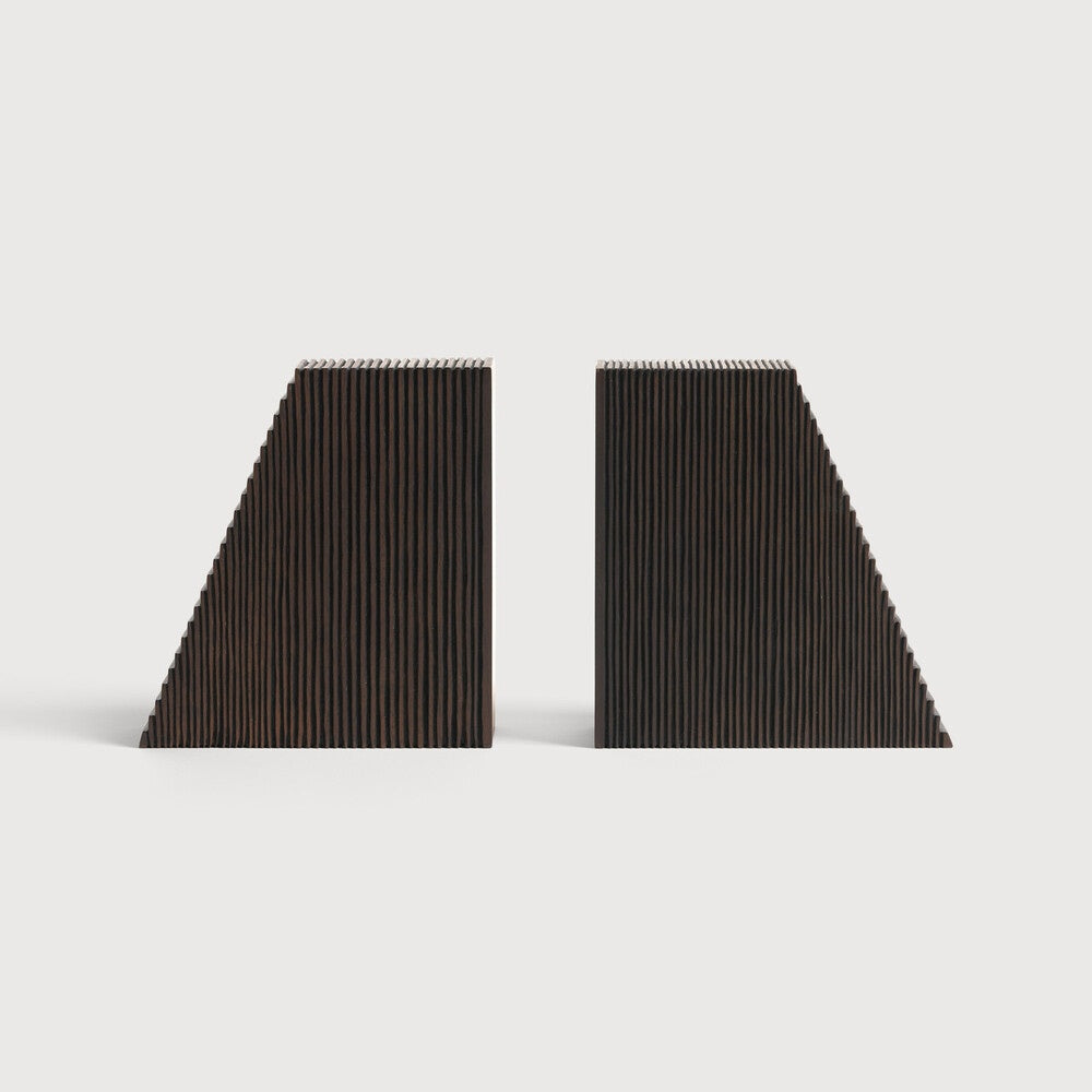Wooden coat stand on a light gray background