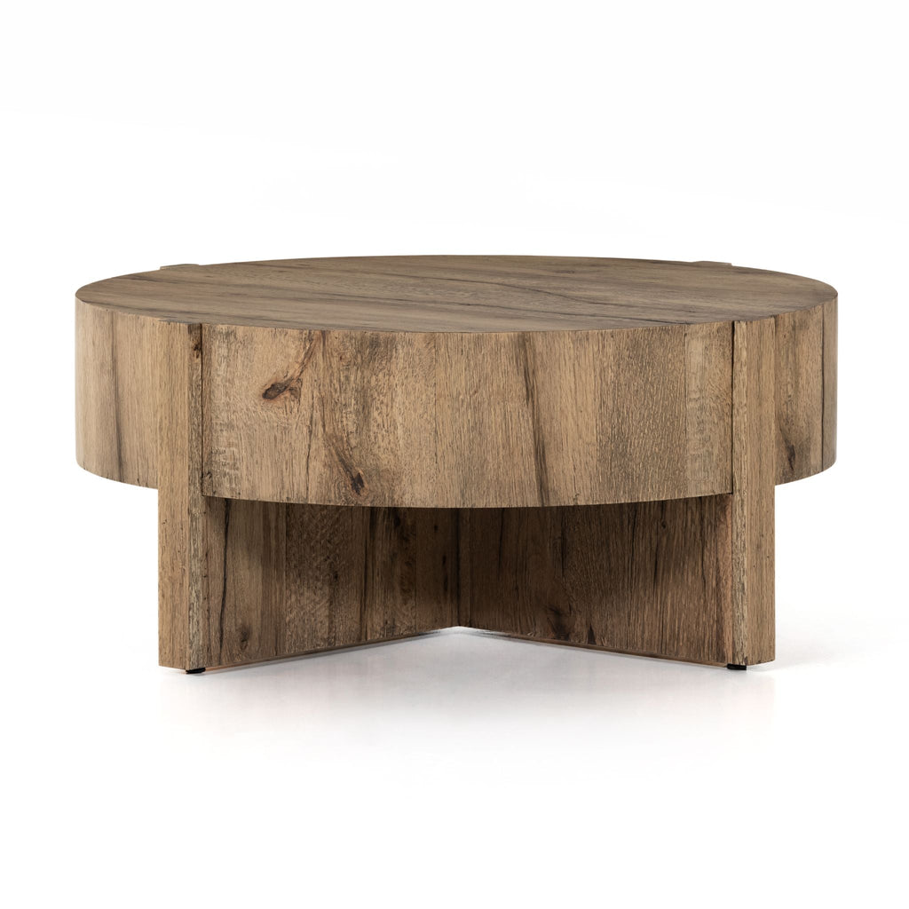 Drum - style Coffee Table, Rustic Oak - Sage InteriorsFHCoffee Table