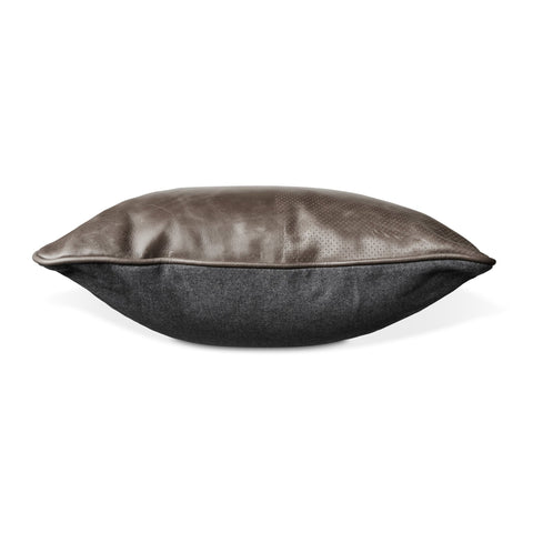 Duo Pillow – Reversible Leather & Fabric Accent - Sage InteriorsSage InteriorsDuo Pillow