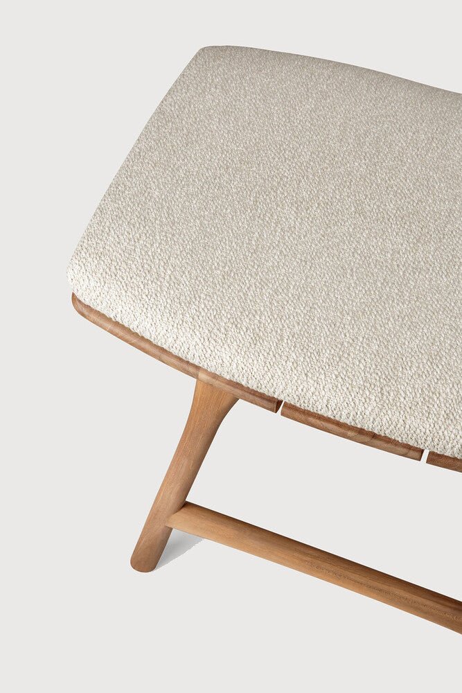 Elegant Osso Outdoor Stool – Sculptural Teak Frame & Cozy Quick‑Dry Pad - Sage InteriorsSage InteriorsOutdoor Stool
