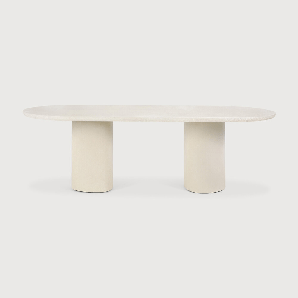 Elements Dining Table - Varnished Microcement - Off White - Oblong - Sage InteriorsEthnicraftDining Table