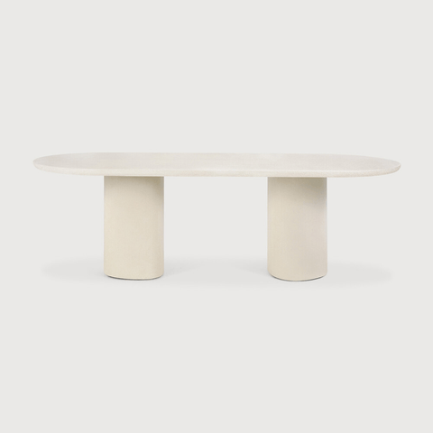 Elements Dining Table - Varnished Microcement - Off White - Oblong - Sage InteriorsEthnicraftDining Table
