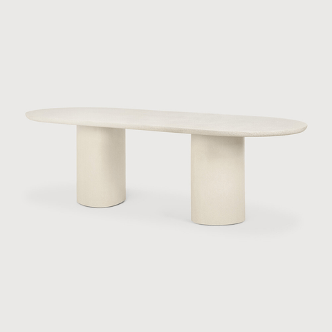 Elements Dining Table - Varnished Microcement - Off White - Oblong - Sage InteriorsEthnicraftDining Table