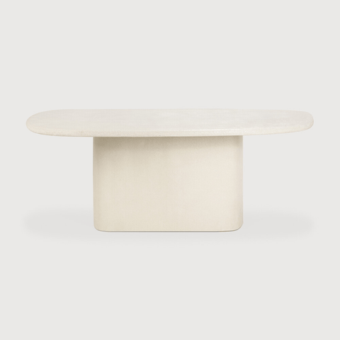 Elements Dining Table - Varnished Microcement - Off White - Pebble Shape - Sage InteriorsEthnicraftDining Table