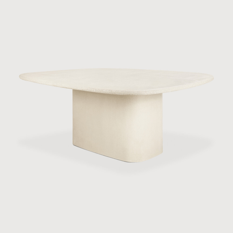 Elements Dining Table - Varnished Microcement - Off White - Pebble Shape - Sage InteriorsEthnicraftDining Table