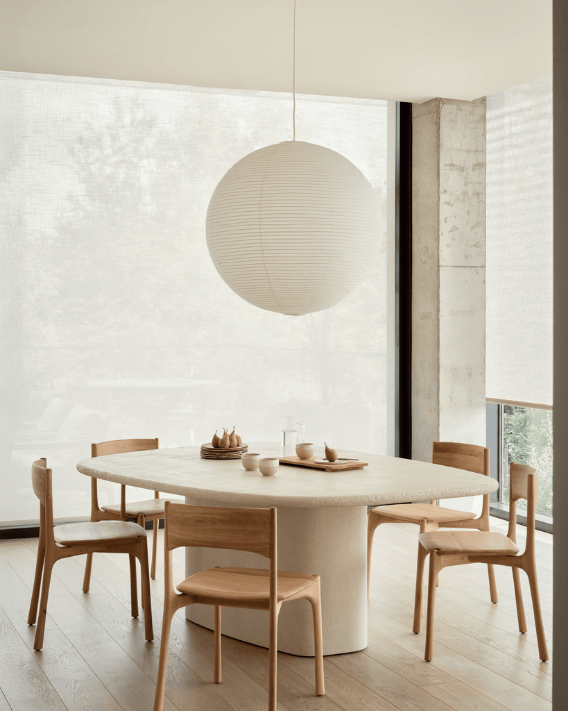 Elements Dining Table - Varnished Microcement - Off White - Pebble Shape - Sage InteriorsEthnicraftDining Table