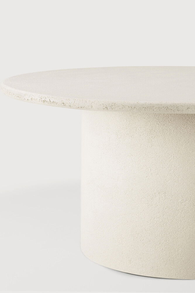 Elements Dining Table - Varnished Microcement - Off White - Round - Sage InteriorsEthnicraftDining Table
