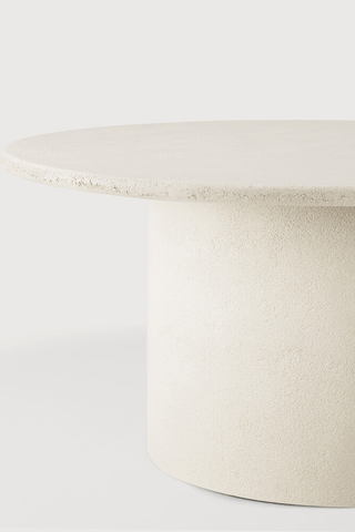 Elements Dining Table - Varnished Microcement - Off White - Round - Sage InteriorsEthnicraftDining Table