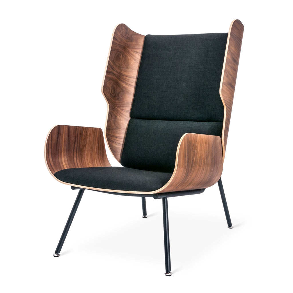 Elk Chair – Modern Wingback Lounge with Walnut Plywood Frame - Sage InteriorsSage InteriorsChair