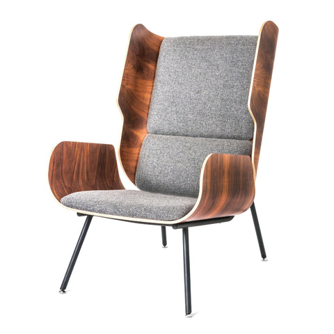 Elk Chair – Modern Wingback Lounge with Walnut Plywood Frame - Sage InteriorsSage InteriorsChair