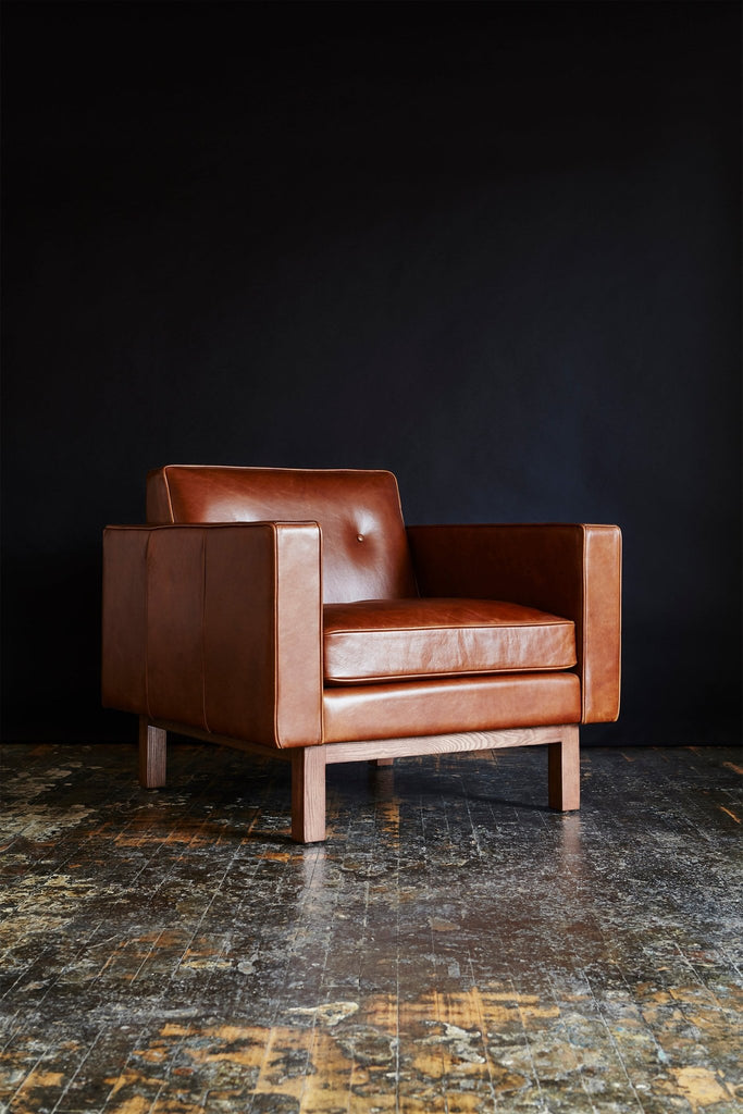 Embassy Chair – Tufted Mid - Century Leather Lounge Chair - Sage InteriorsSage InteriorsChair