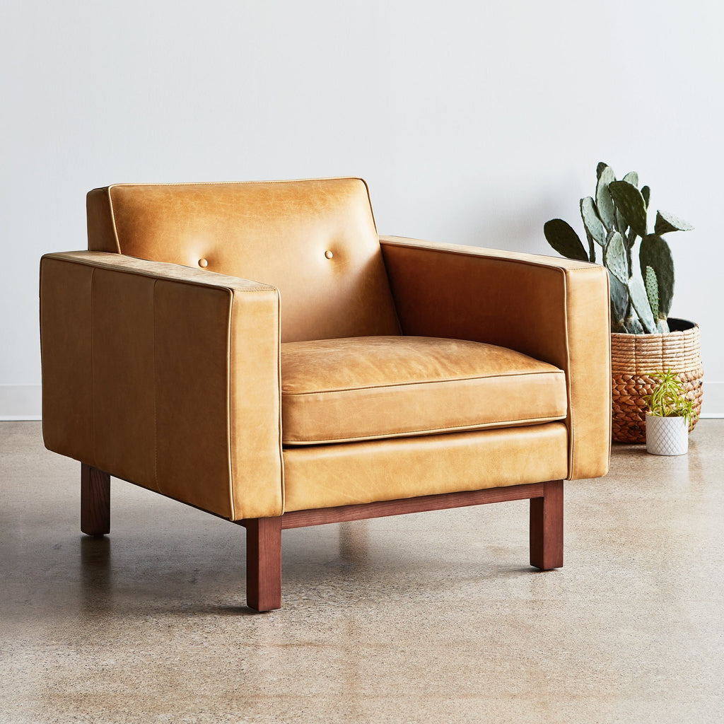 Embassy Chair – Tufted Mid - Century Leather Lounge Chair - Sage InteriorsSage InteriorsChair