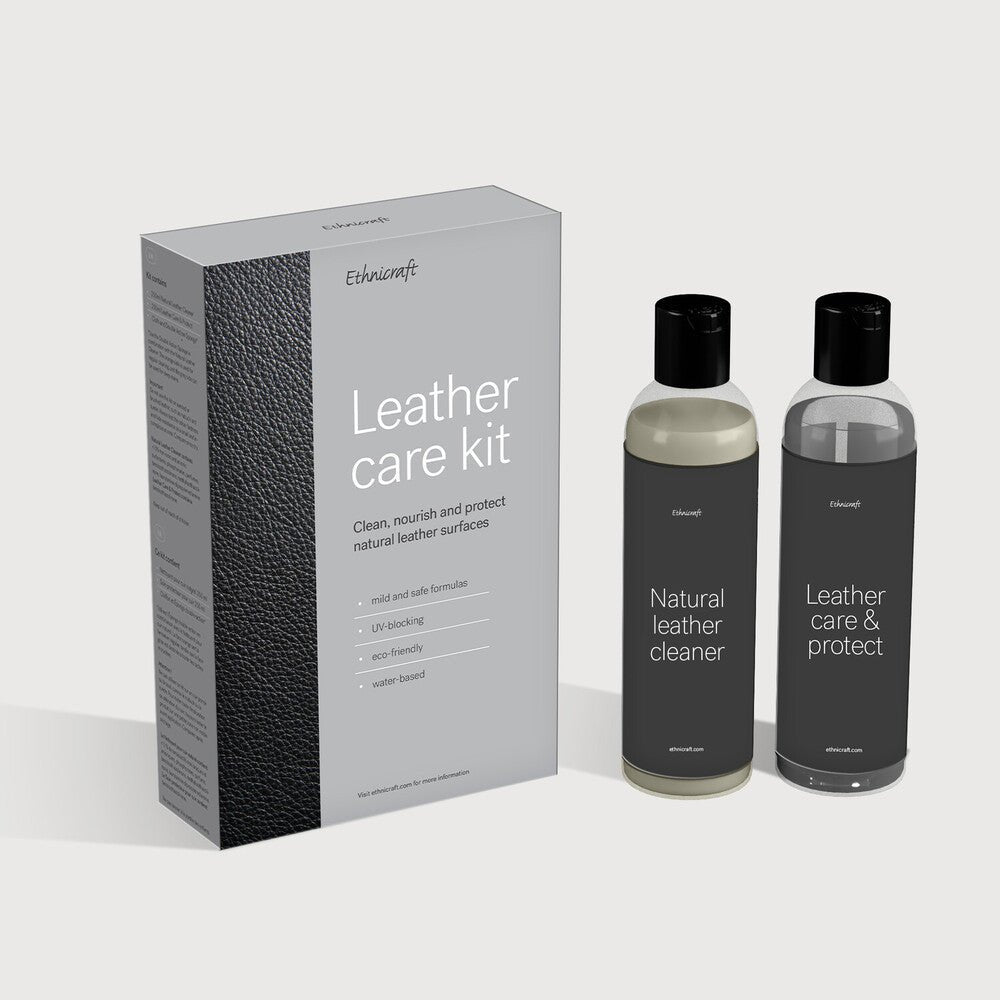 Ethnicraft Leather Care Kit – Eco - Friendly Leather Cleaner & Protect Cream - Sage InteriorsEthnicraftoak liquid wax cleaner