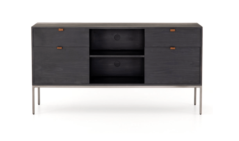 Everett Filing Credenza - Black - Sage InteriorsFH