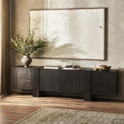 Fisher Media Console, Smoked Black - Sage InteriorsFour HandsMedia Stand