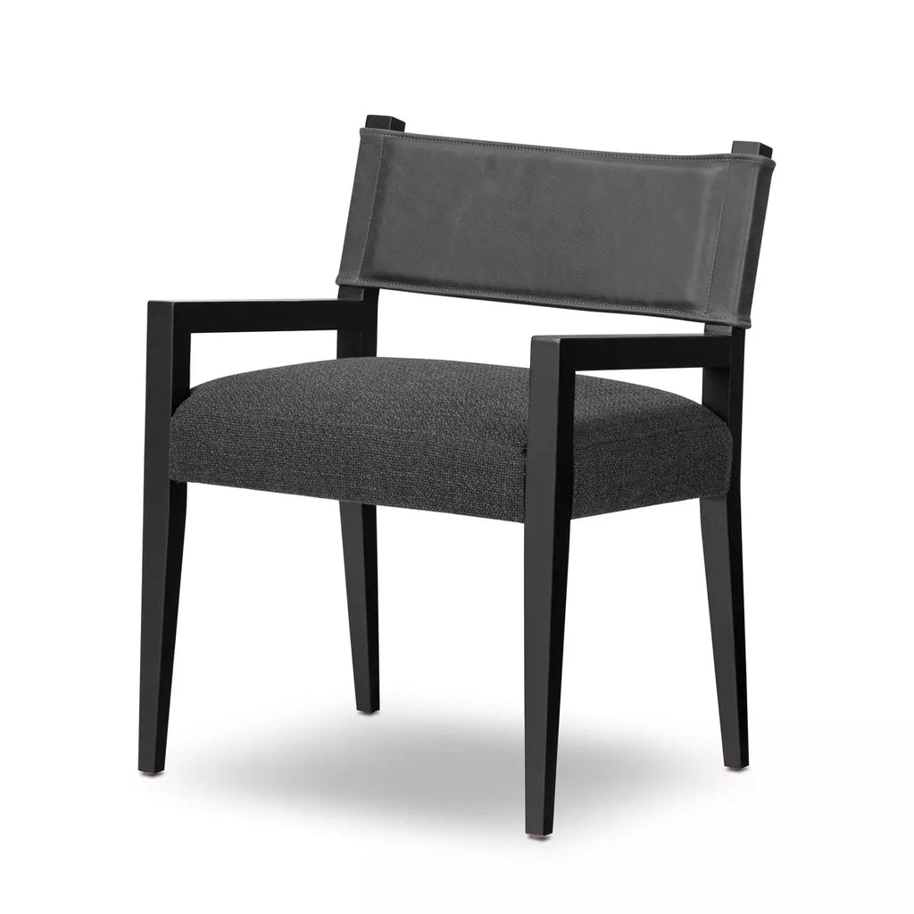 Flint Dining Arm Chair, Palermo Black - Sage InteriorsFHdining chair