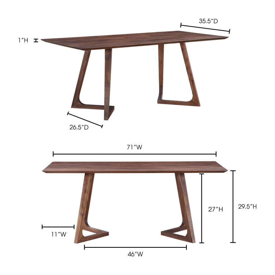 Fluid Walnut Dining Table - Sage InteriorsMoesDining Table