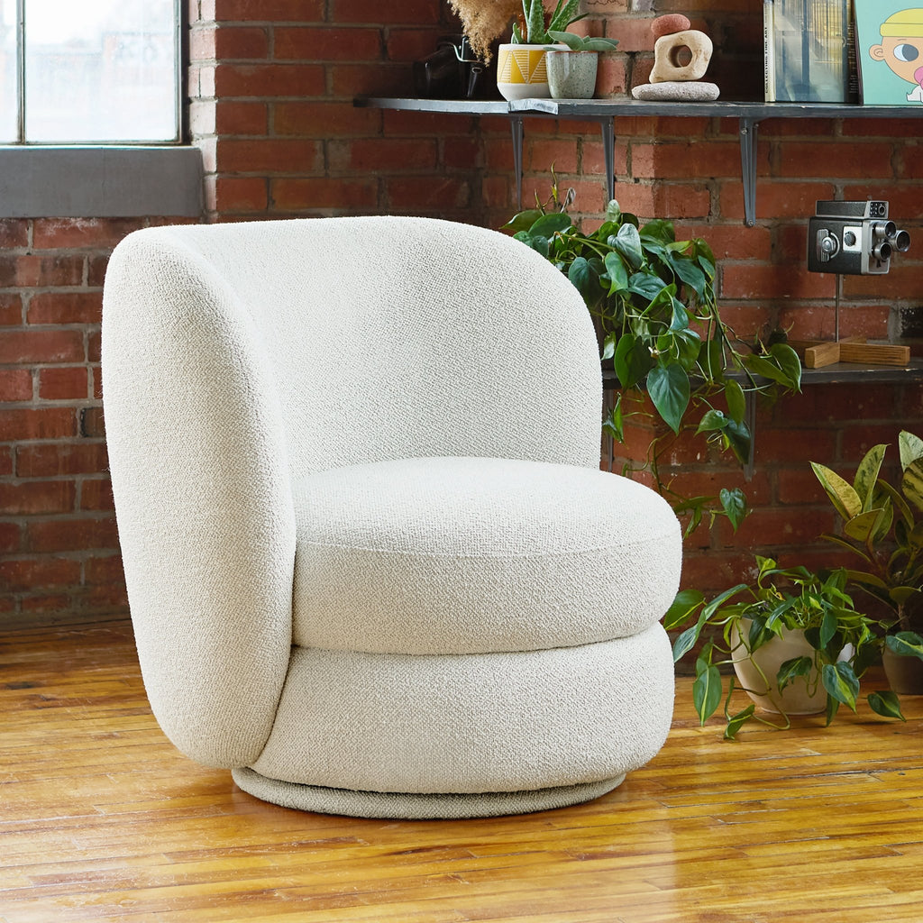 Forme Swivel Chair – Modern Bouclé Accent Chair with 360° Rotation - Sage InteriorsSage InteriorsChair