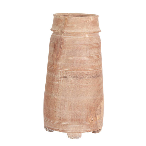 Found Object Wooden Vessel Light - Washed - Sage InteriorsJeffanDecor