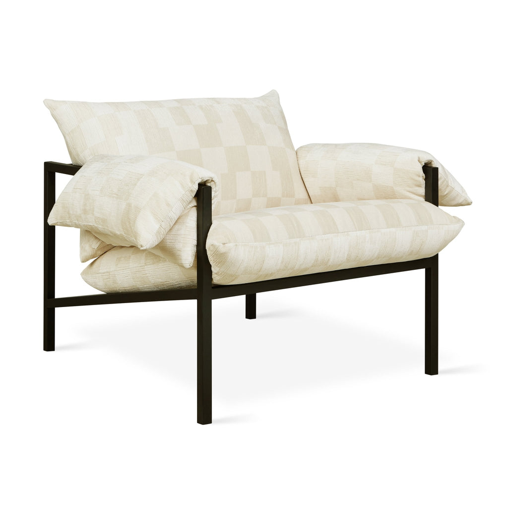 Fulton Lounge Chair – Mid - Century Modern Chair with Steel Frame and Cushions - Sage InteriorsSage InteriorsChair