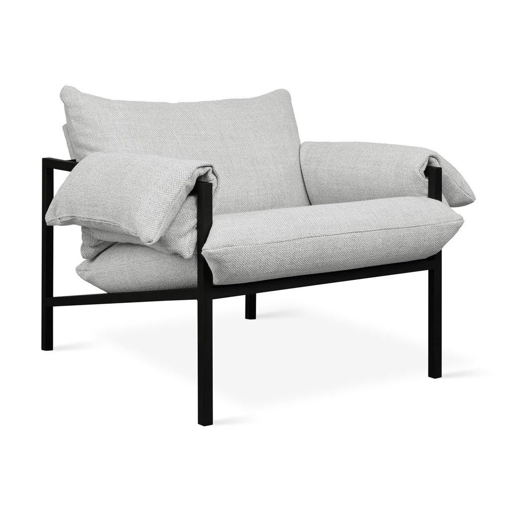 Fulton Lounge Chair – Mid - Century Modern Chair with Steel Frame and Cushions - Sage InteriorsSage InteriorsChair