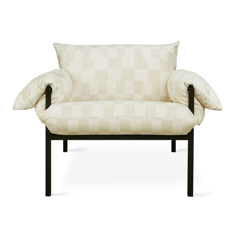 Fulton Lounge Chair – Mid - Century Modern Chair with Steel Frame and Cushions - Sage InteriorsSage InteriorsChair