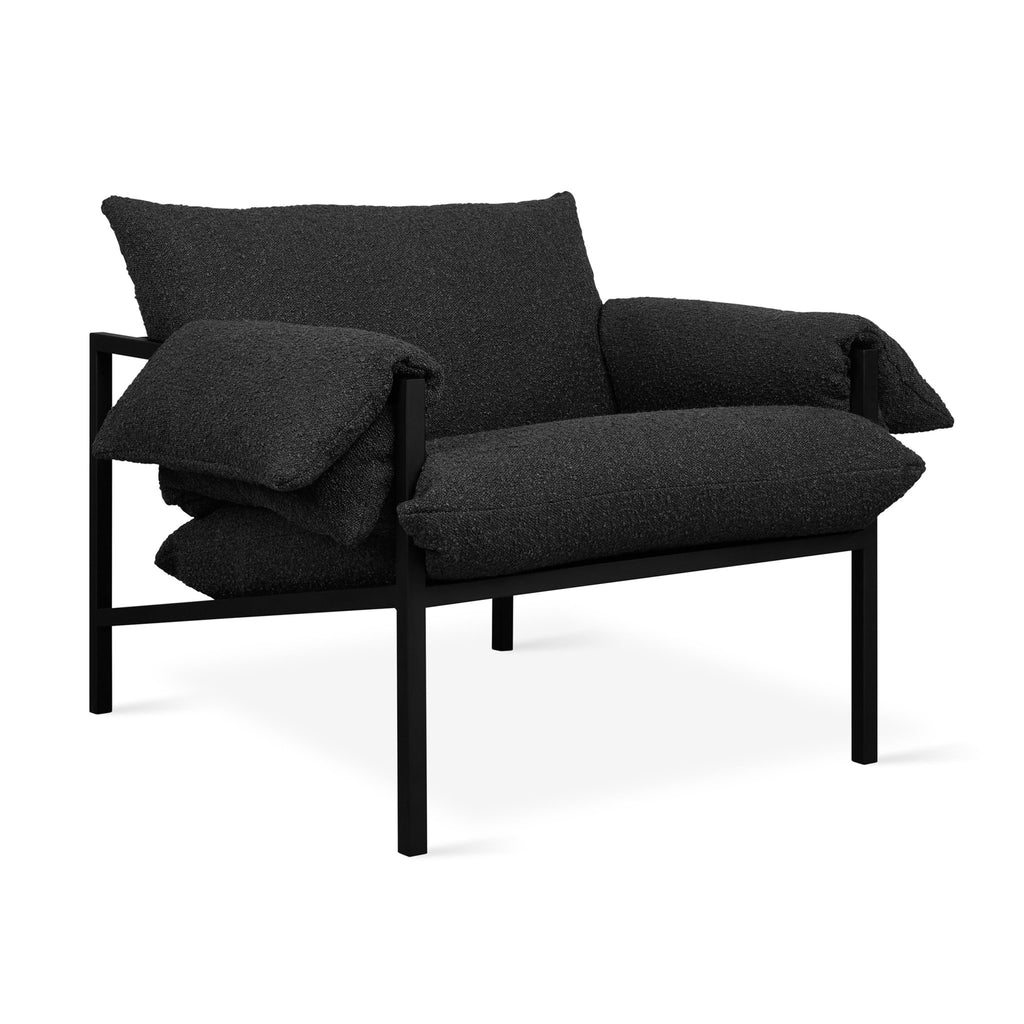 Fulton Lounge Chair – Mid - Century Modern Chair with Steel Frame and Cushions - Sage InteriorsSage InteriorsChair