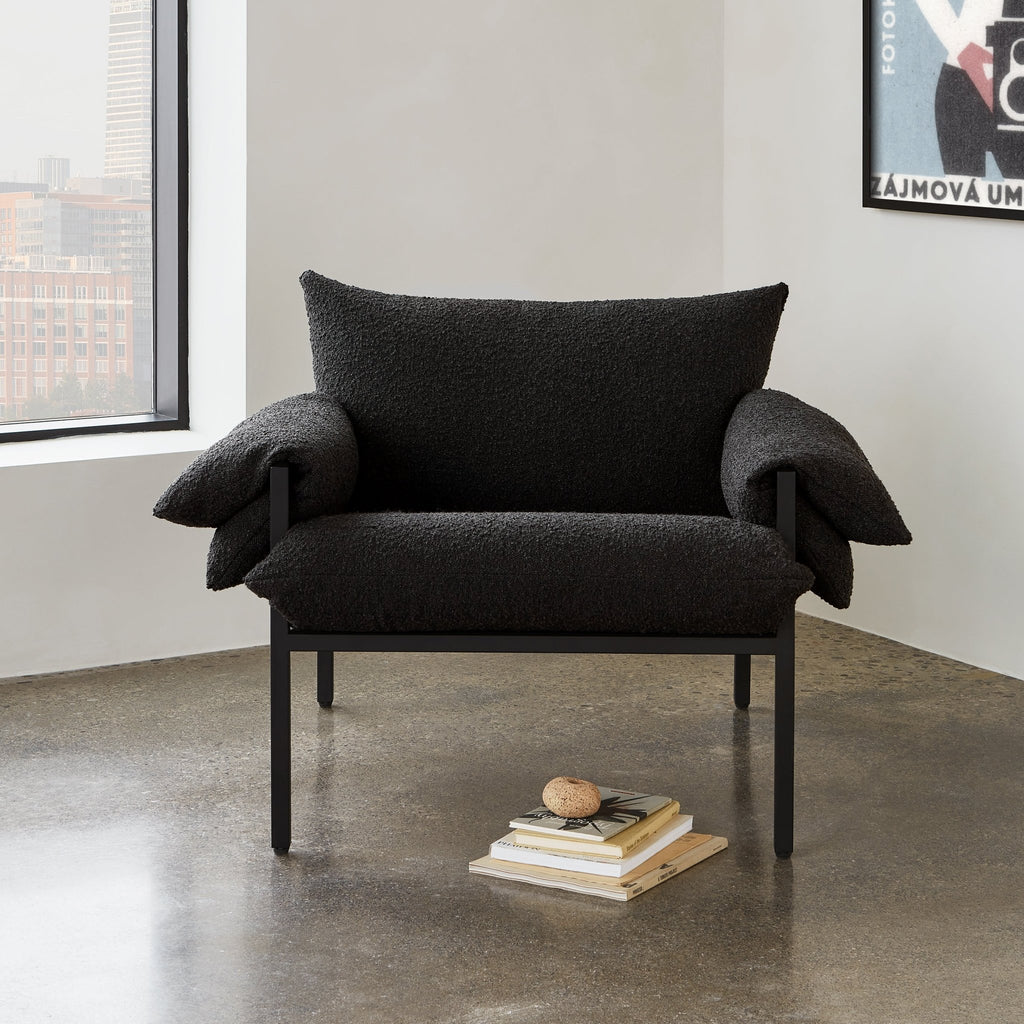 Fulton Lounge Chair – Mid - Century Modern Chair with Steel Frame and Cushions - Sage InteriorsSage InteriorsChair