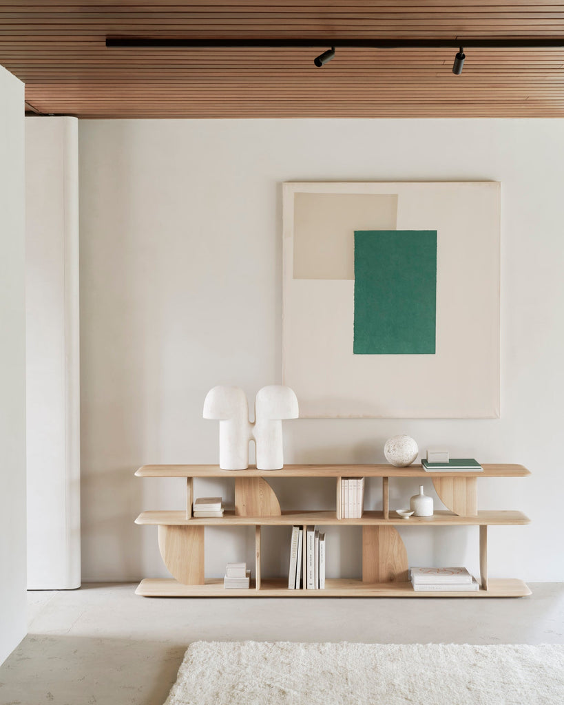 Geometric Sofa Console – Sculptural Wooden Hall Table by Sage Interiors - Sage InteriorsEthnicraftcoffee table