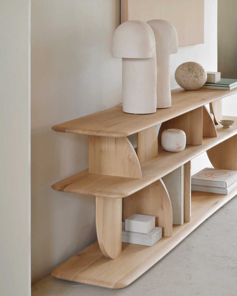 Geometric Sofa Console – Sculptural Wooden Hall Table by Sage Interiors - Sage InteriorsEthnicraftcoffee table