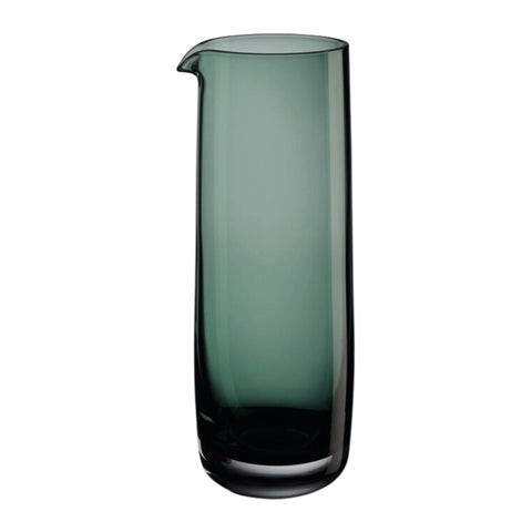 SARABI Mouth Blown Glass Carafes Cylinder, Green