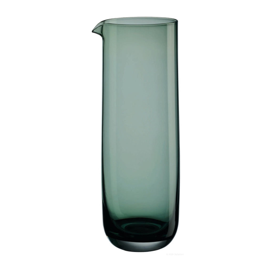 SARABI Mouth Blown Glass Carafes Cylinder, Green