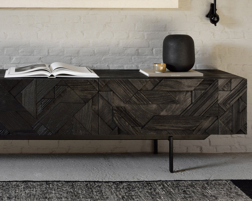 Graphic TV Cupboard – Contemporary Media Console Sage Interiors - Sage InteriorsEthnicraft