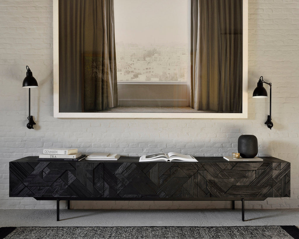 Graphic TV Cupboard – Contemporary Media Console Sage Interiors - Sage InteriorsEthnicraft