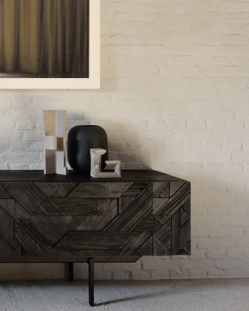 Graphic TV Cupboard – Contemporary Media Console Sage Interiors - Sage InteriorsEthnicraft