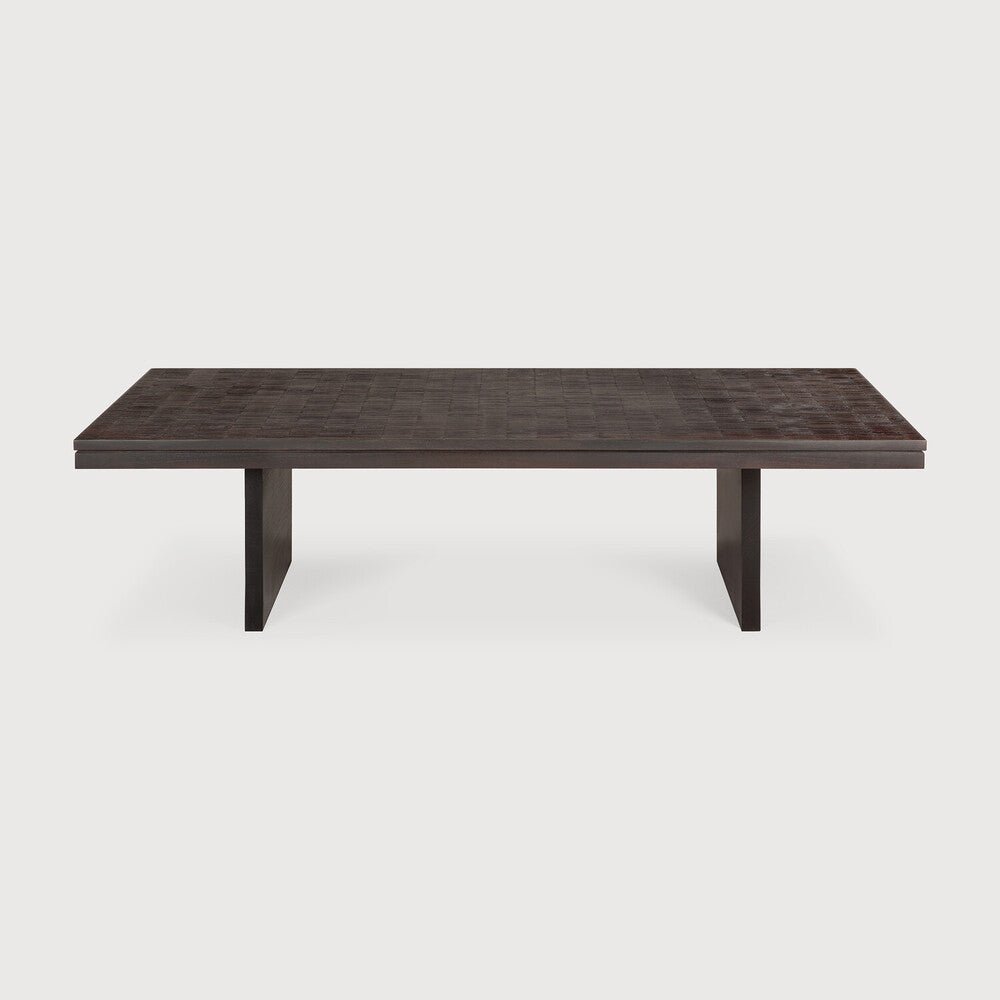 Grooves Coffee Table – Hand‑Carved Solid Teak Centrepiece - Sage InteriorsEthnicraft