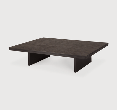Grooves Coffee Table – Hand‑Carved Solid Teak Centrepiece - Sage InteriorsEthnicraft