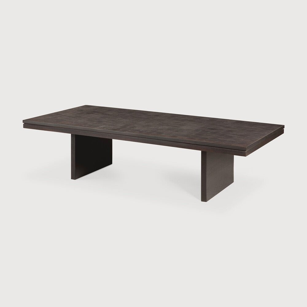 Grooves Coffee Table – Hand‑Carved Solid Teak Centrepiece - Sage InteriorsEthnicraft