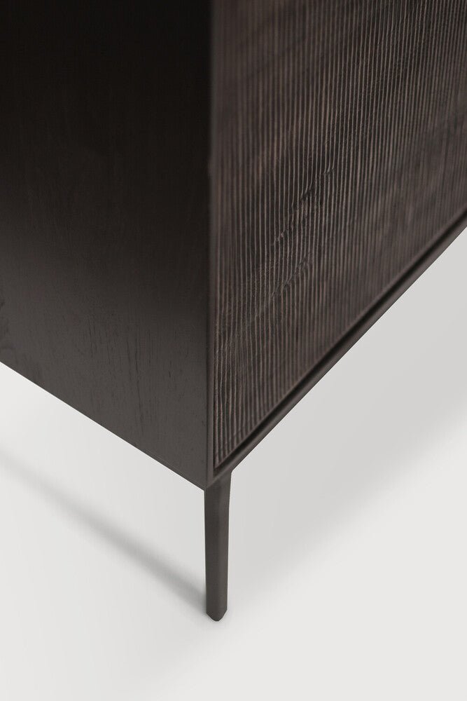 Grooves Oak Sideboard – Textured Solid Wood Storage Cabinet by Sage Interiors - Sage InteriorsEthnicraft
