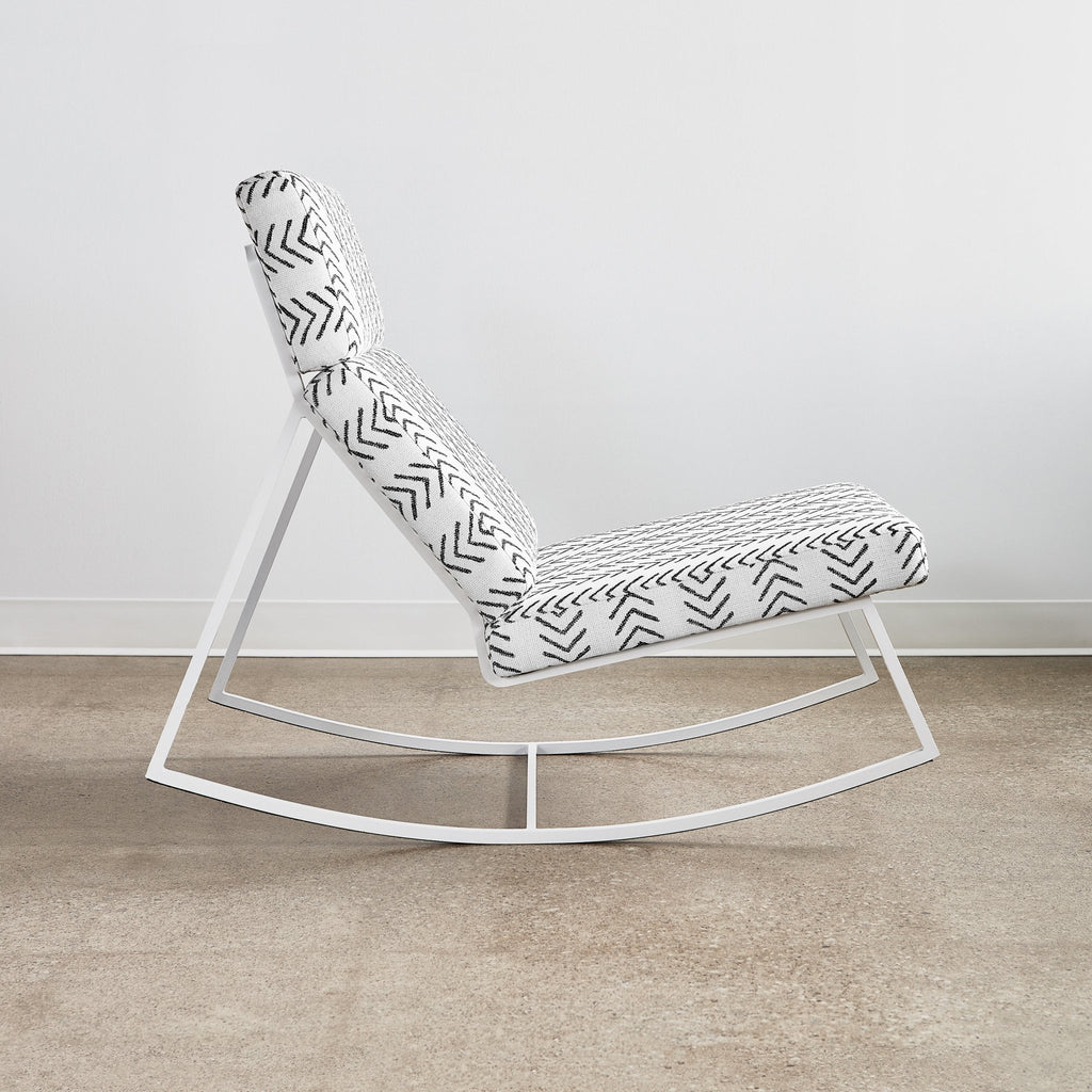 GT Rocker – Modern Steel Rocking Chair with Architectural Cushions - Sage InteriorsSage InteriorsChair