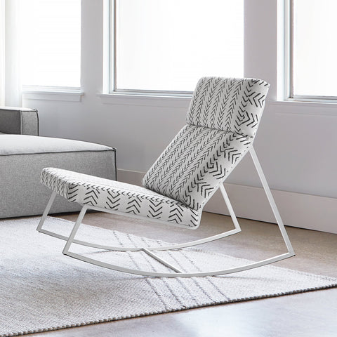 GT Rocker – Modern Steel Rocking Chair with Architectural Cushions - Sage InteriorsSage InteriorsChair
