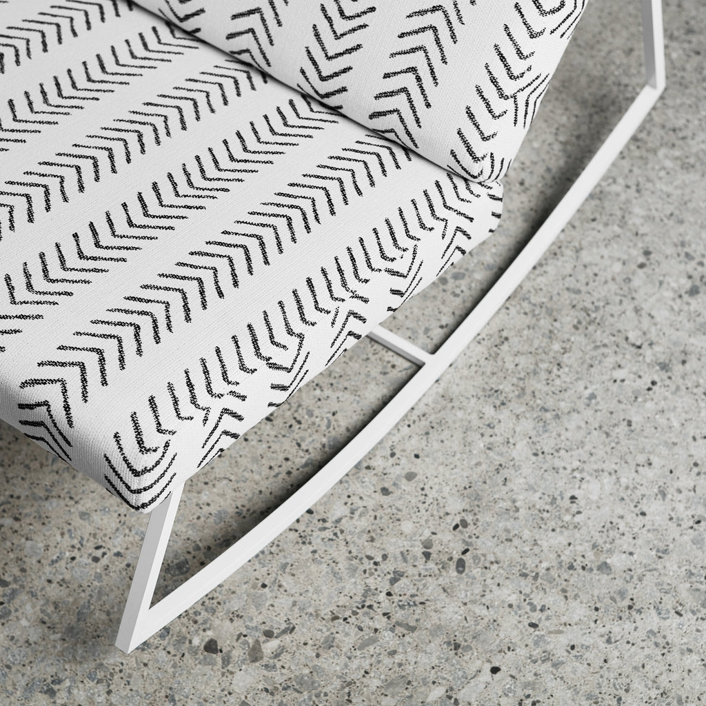 GT Rocker – Modern Steel Rocking Chair with Architectural Cushions - Sage InteriorsSage InteriorsChair