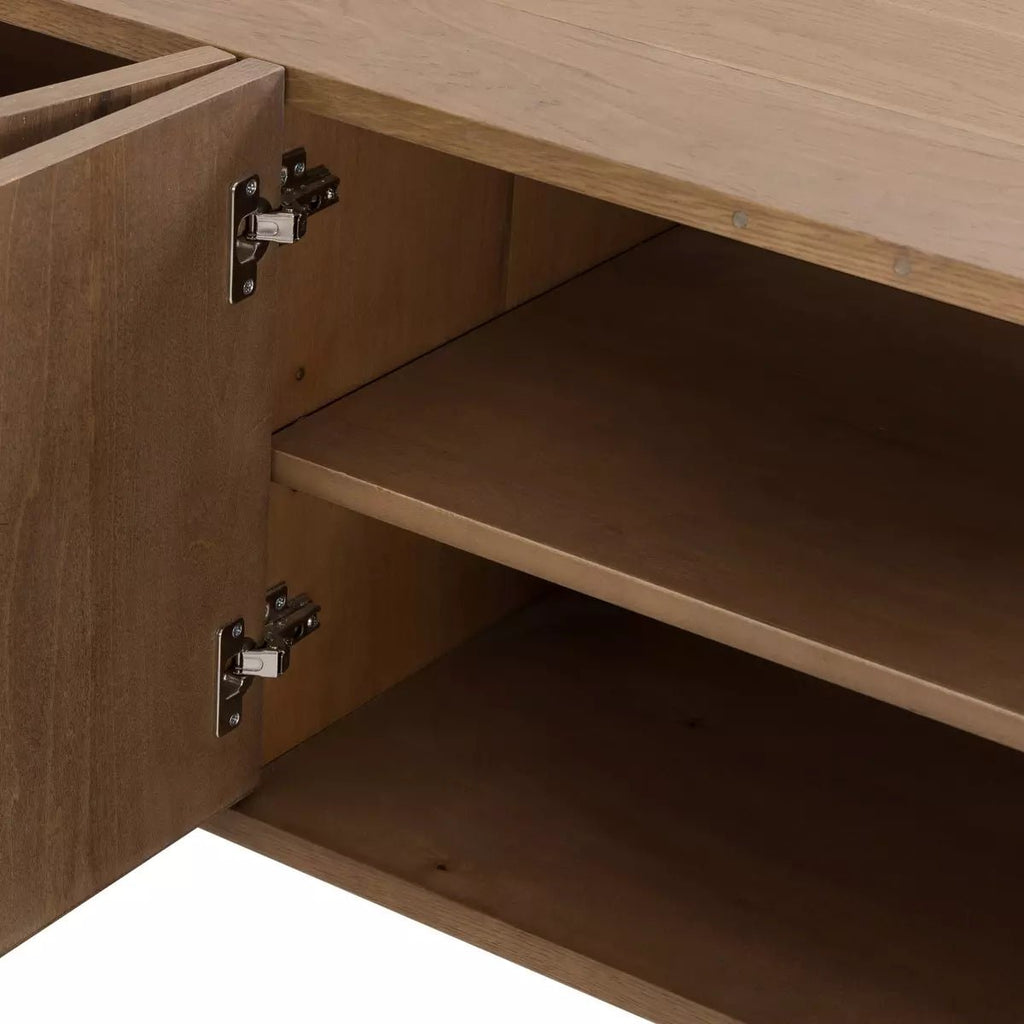 Half - moon Dusted Oak Media Console - Sage InteriorsFour HandsMedia Stand