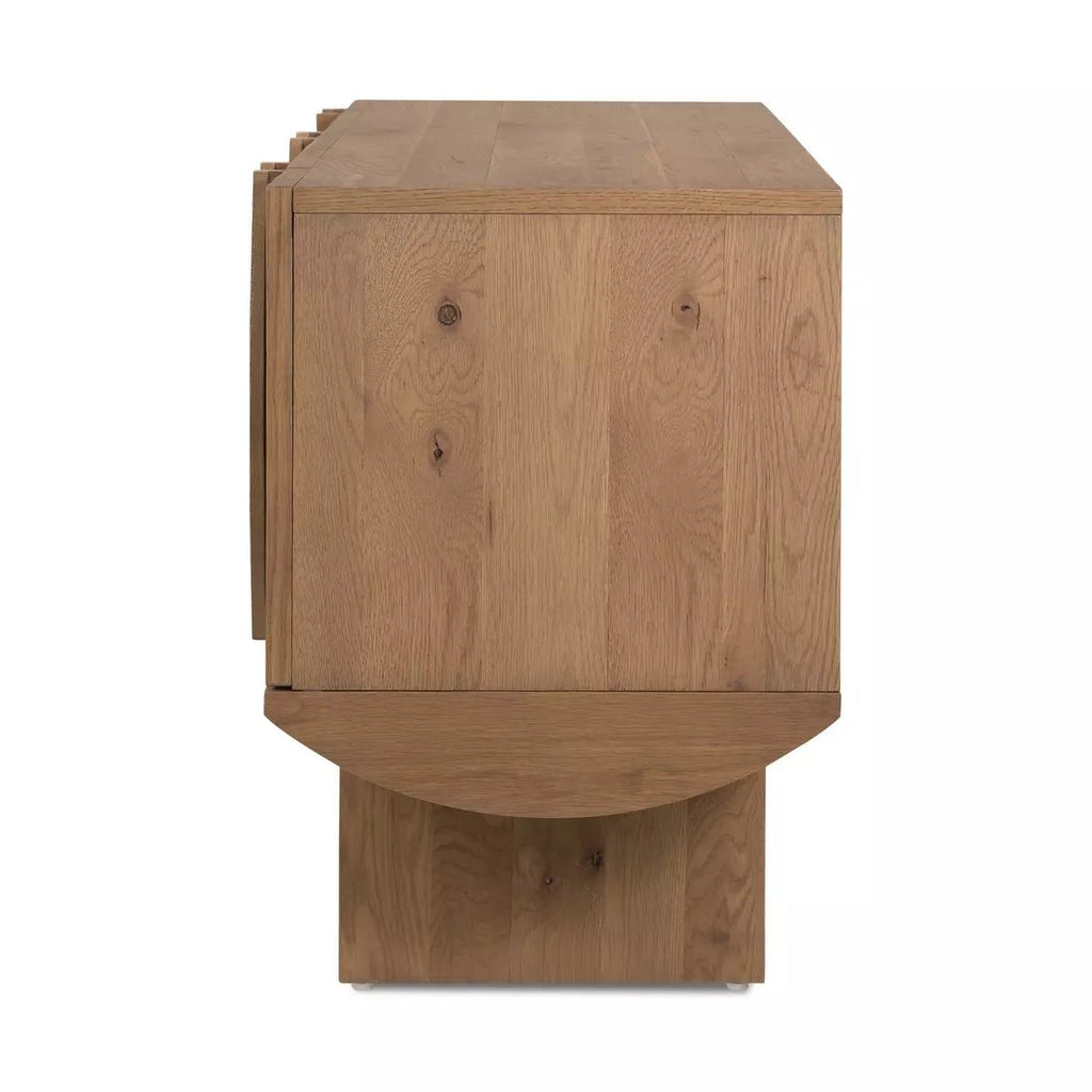 Half - moon Dusted Oak Media Console - Sage InteriorsFour HandsMedia Stand